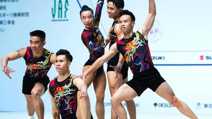 Tuyển Aerobic Việt Nam giành Huy chương vàng Cúp Thế giới trước thềm SEA Games