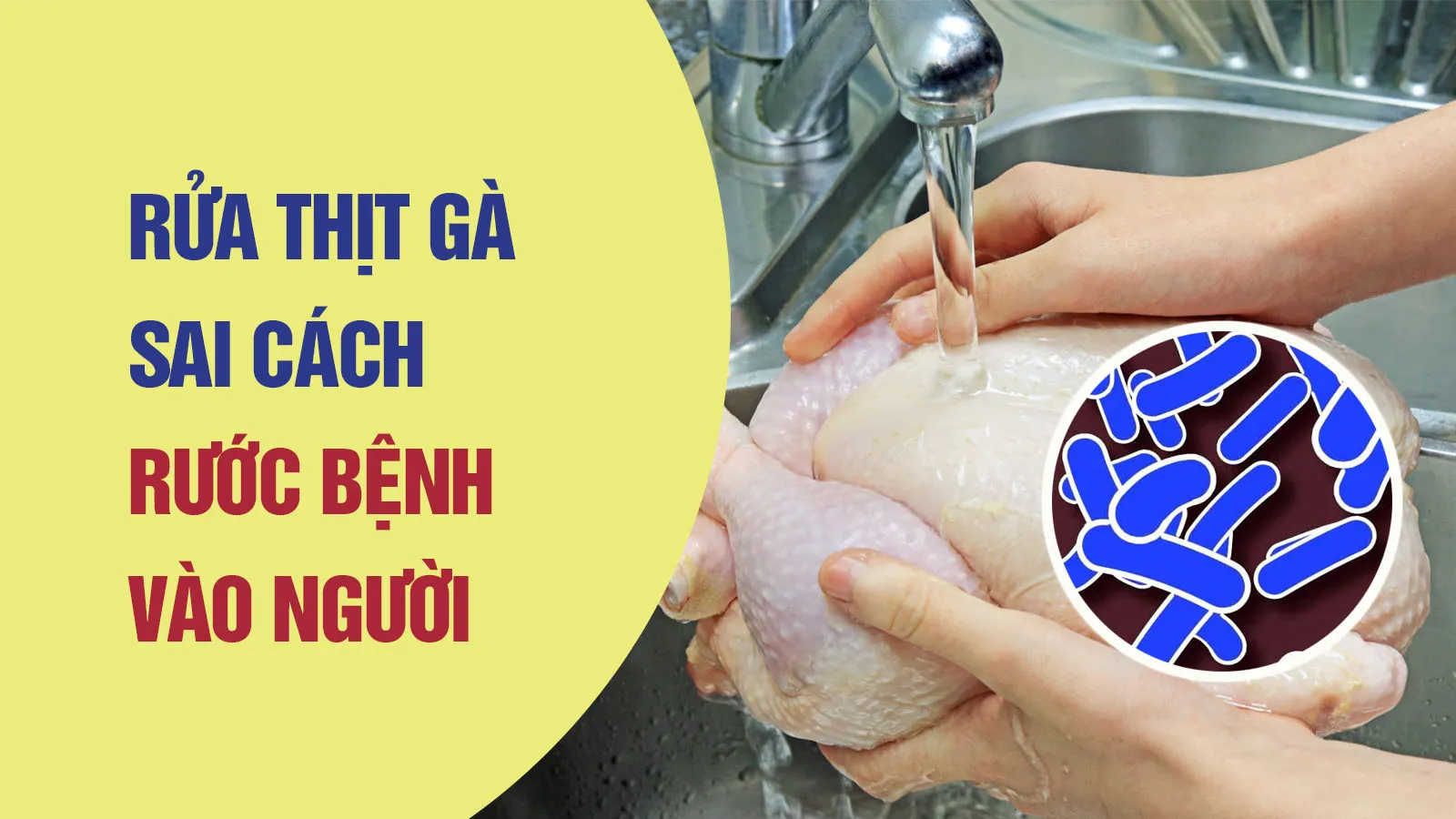 Rửa thịt gà không đúng cách, cẩn thận rước bệnh vào người