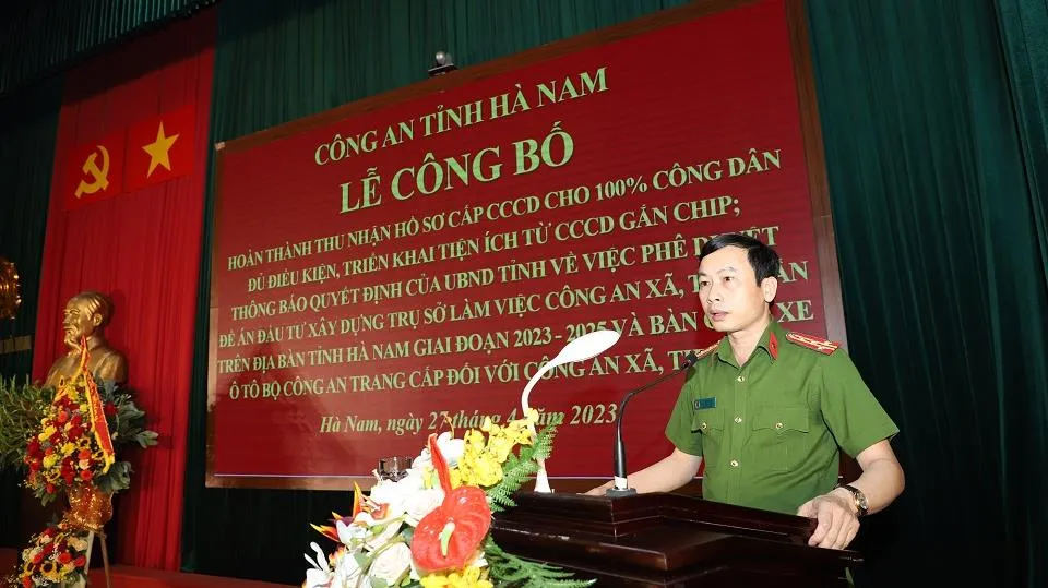 Hà Nam là tỉnh đầu tiên hoàn thành cấp căn cước công dân gắn chíp