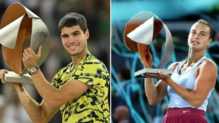 Alcaraz vô địch đơn nam, Sabalenka đăng quan đơn nữ Madrid Open