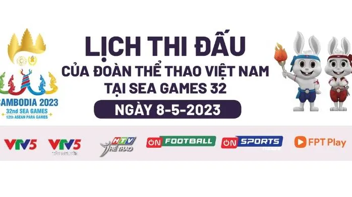 Lịch thi đấu SEA Games 32 hôm nay (8/5): Hứa hẹn cơn mưa vàng