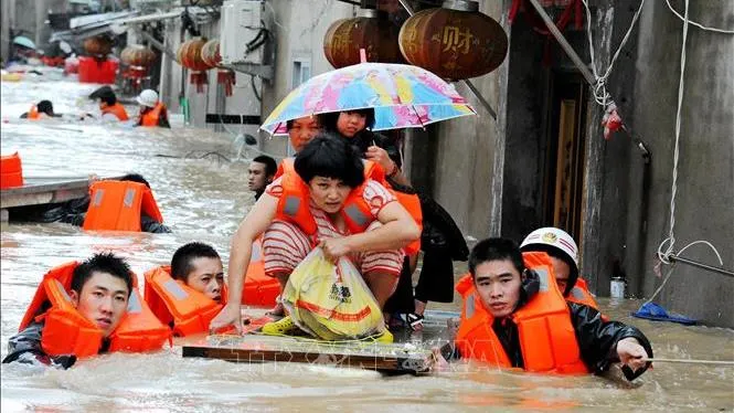 Cảnh báo mực nước sông vượt mức báo động tại nhiều tỉnh Trung Quốc