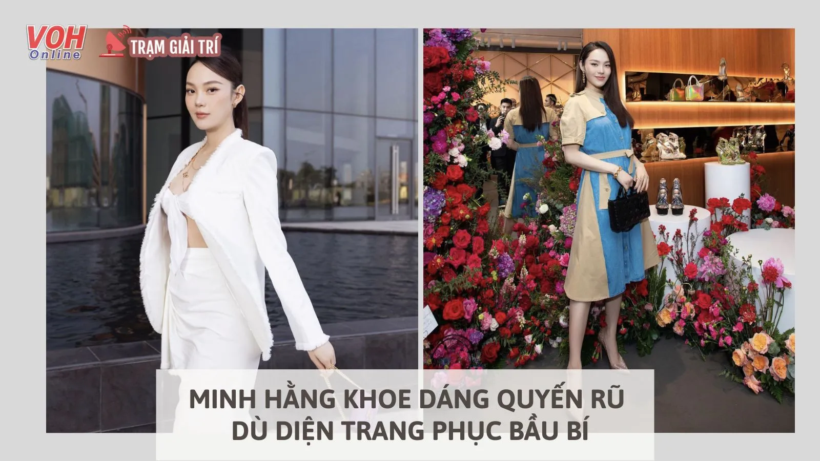 Minh Hằng khoe dáng quyến rũ dù đang bầu bí