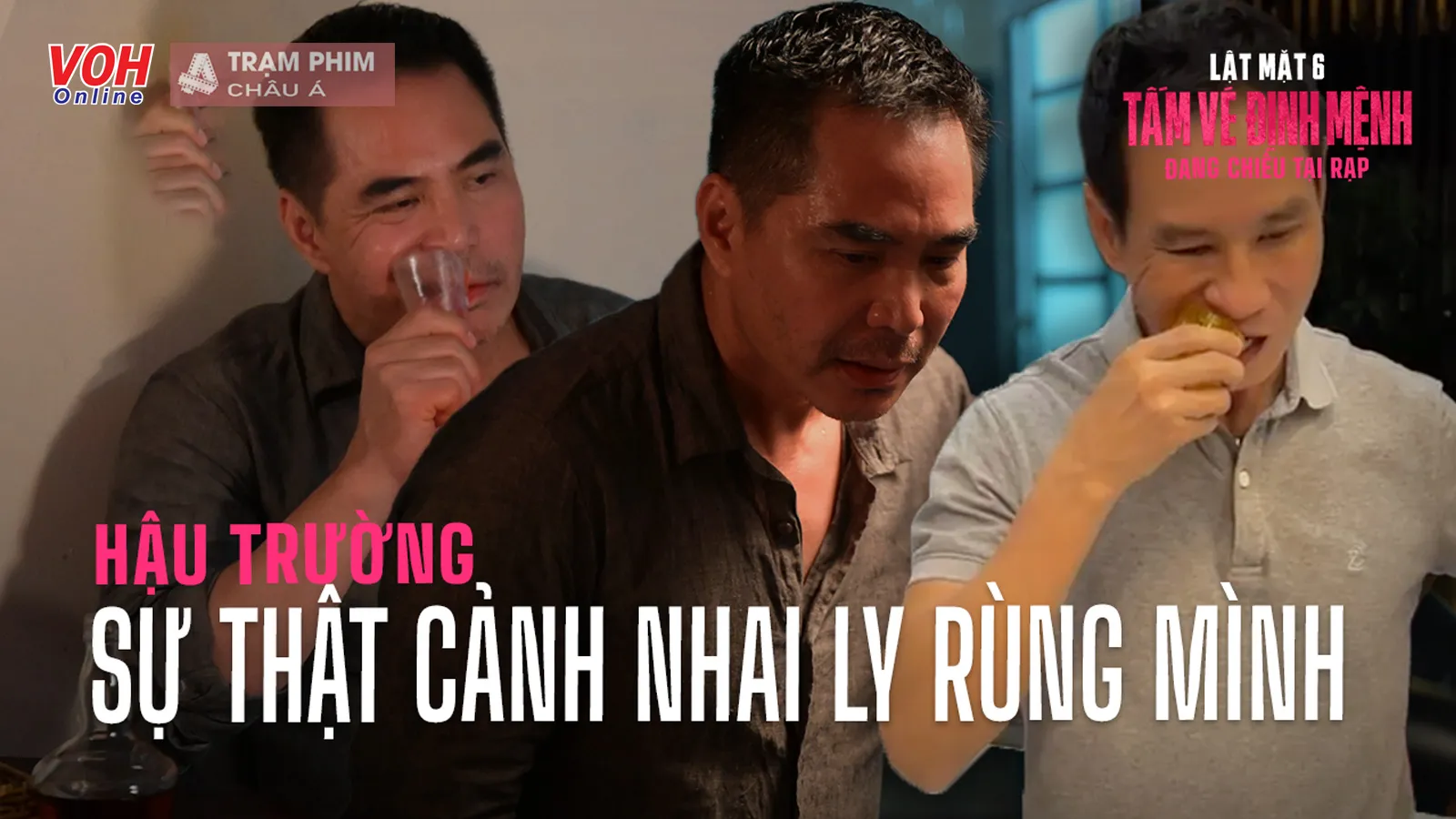 Sự thật về cảnh nhai ly rùng mình của Trung Dũng trong Lật Mặt 6: Tấm Vé Định Mệnh