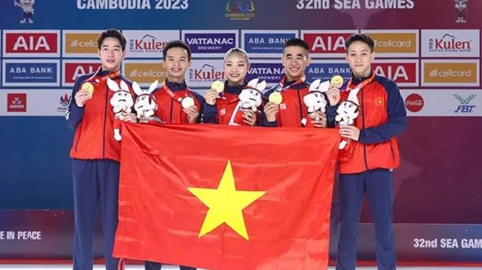 Aerobic Việt Nam lập “hat-trick” vàng, hoàn thành chỉ tiêu SEA Games 32