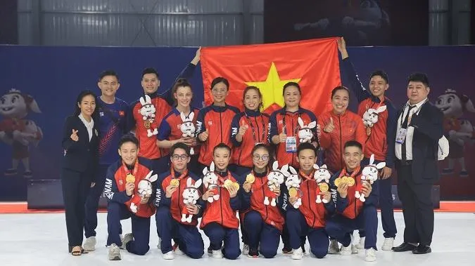 Aerobic Việt Nam thâu tóm trọn bộ 5 HCV tại SEA Games 32