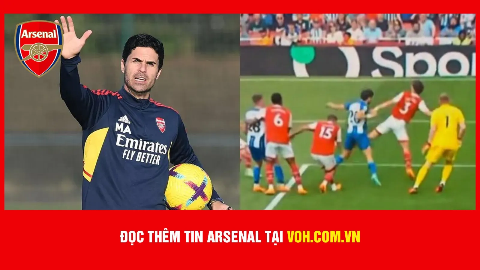 Jakub Kiwior bị cho là tác nhân khiến Arsenal thất bại trước Brighton