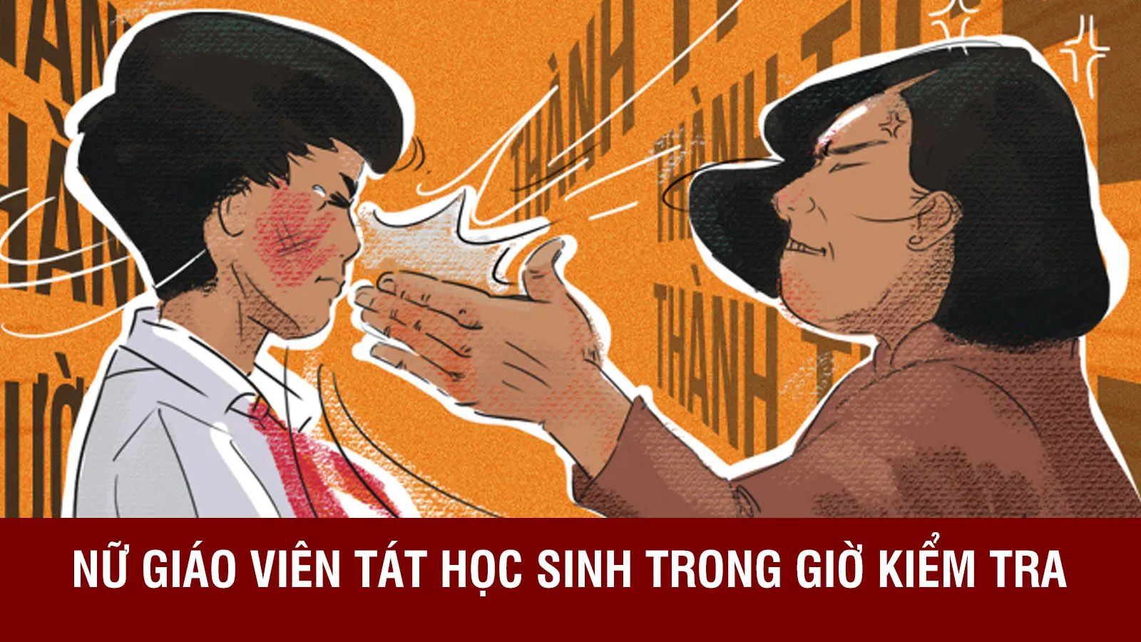 Nữ giáo viên tát học sinh trong giờ kiểm tra