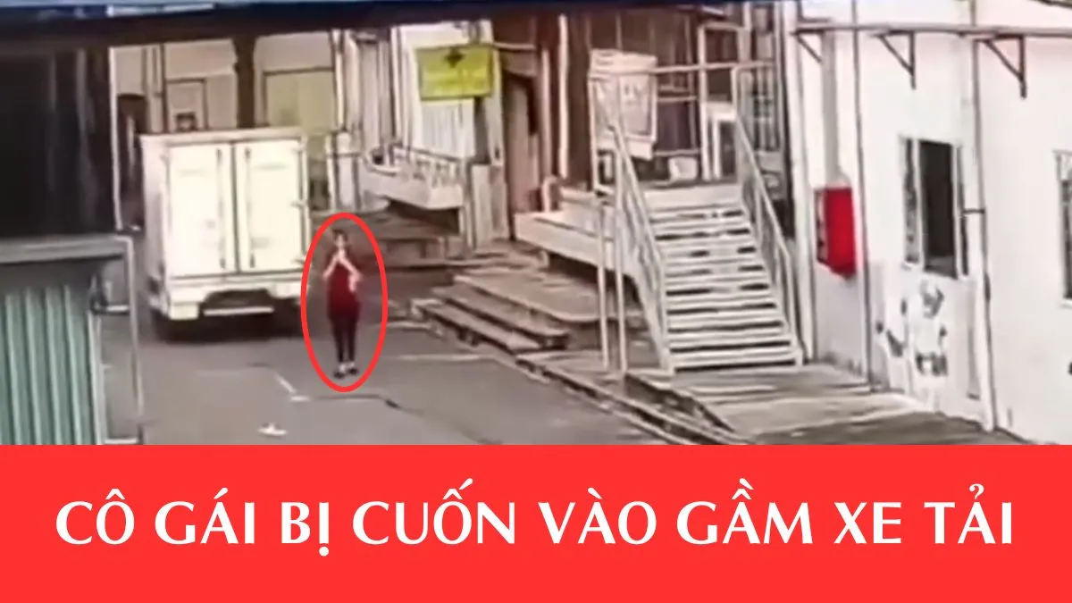 Bị cuốn vào gầm xe tải vì mải xem điện thoại