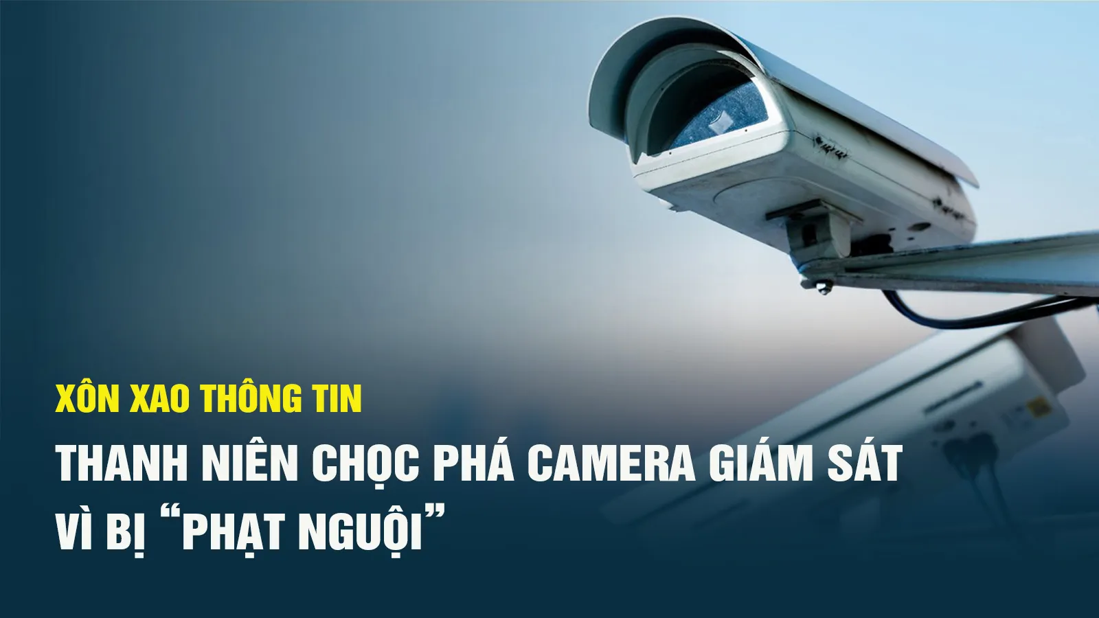 Làm rõ thông tin thanh niên bị “phạt nguội” đem sào đi chọc camera giám sát