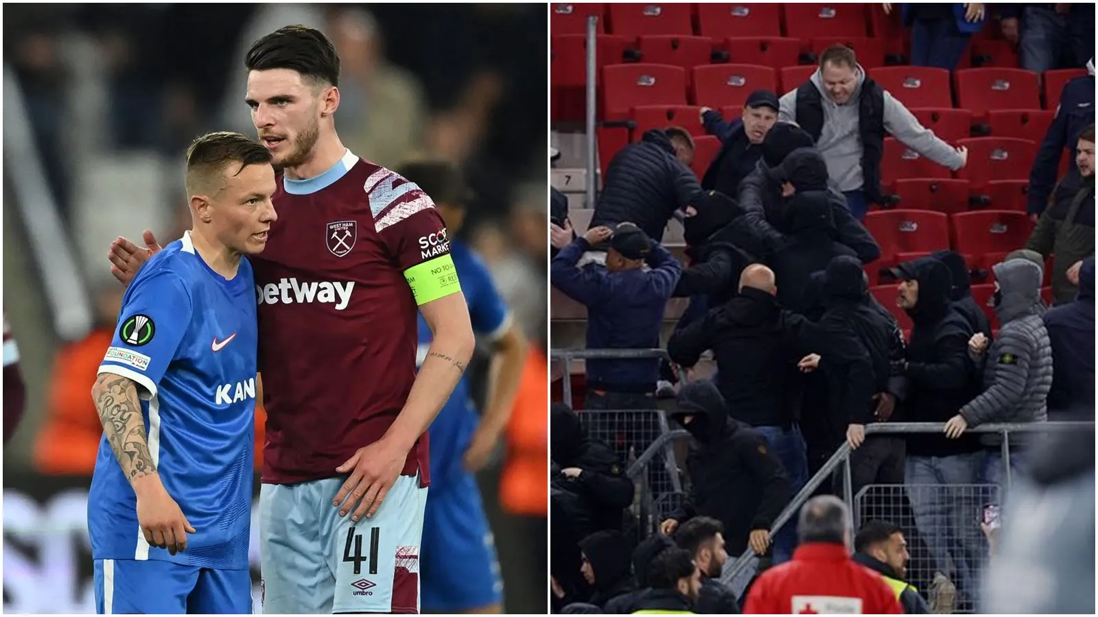 Thấy CĐV bị tấn công, sao West Ham lao vào ăn thua đủ với “Hooligans”