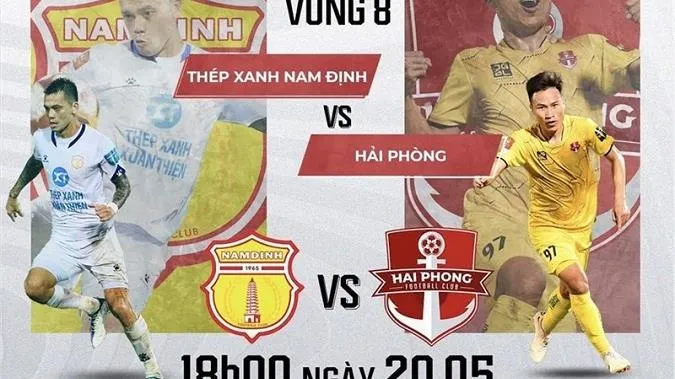 Link xem trực tiếp Nam Định vs Hải Phòng (V-League 2023 vòng 8, 18h00 ngày 20/5)