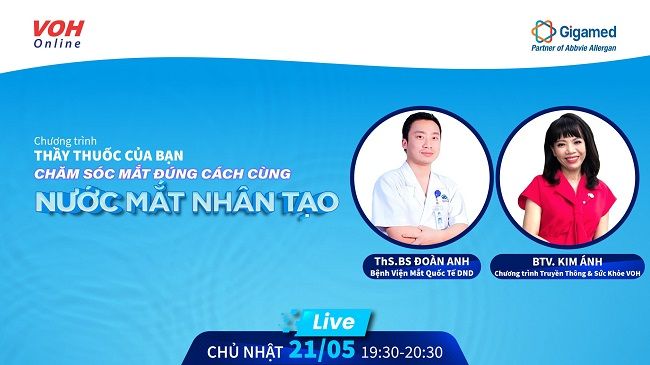[Livestream] Chăm sóc mắt đúng cách cùng nước mắt nhân tạo