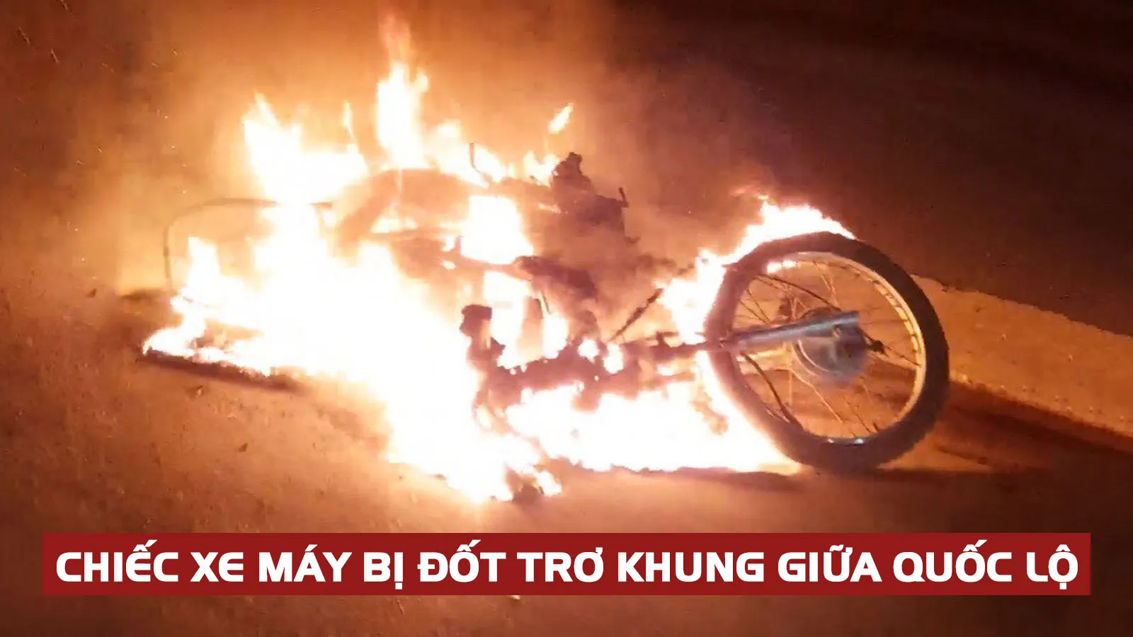Thanh niên trộm xe máy rồi châm lửa đốt tại Long An