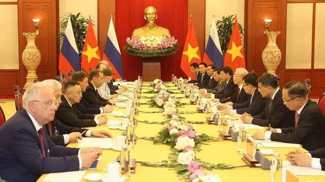 Tổng Bí thư hội đàm với ông Dmitry Medvedev - Chủ tịch Đảng Nước Nga Thống nhất