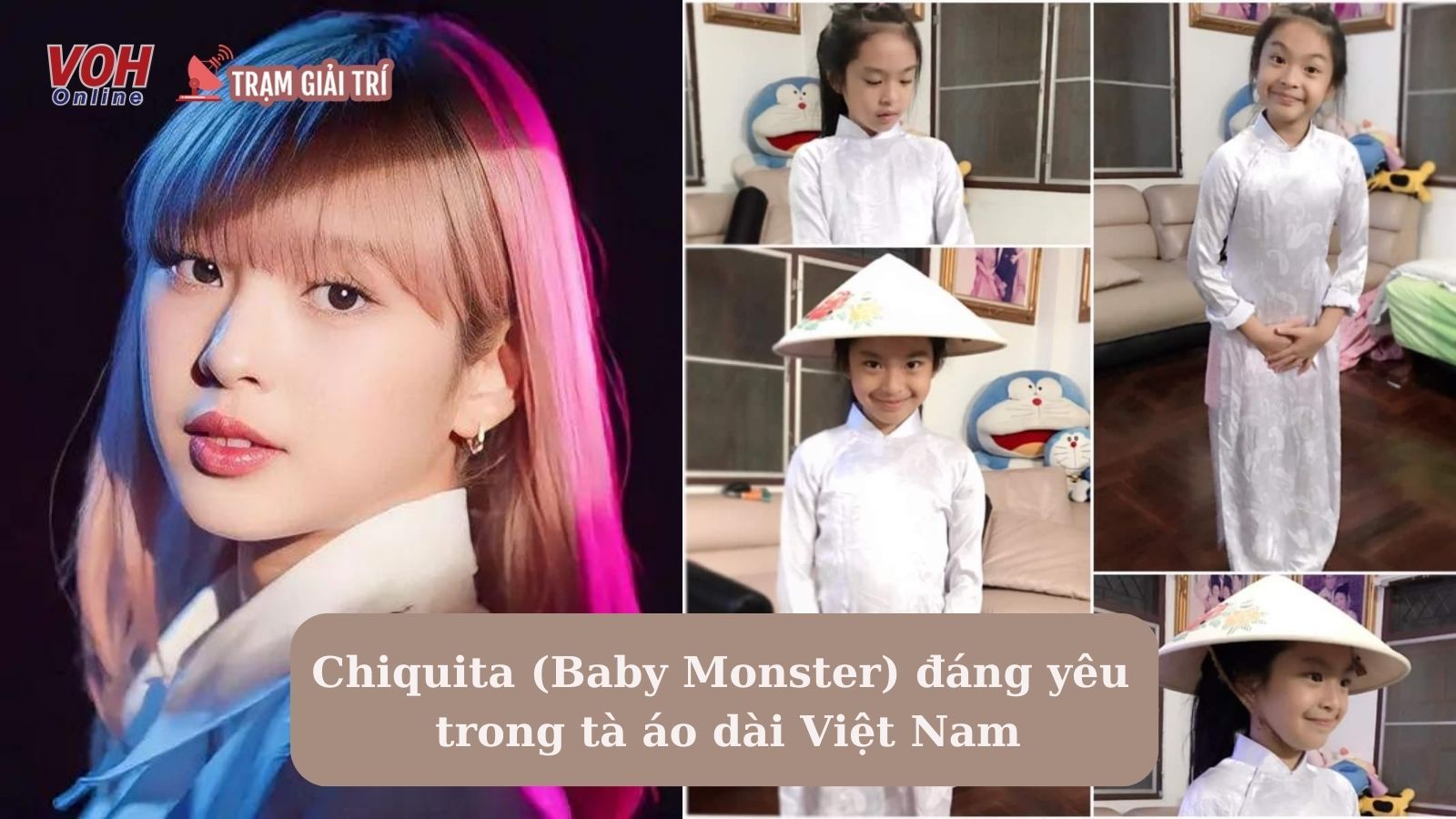 Chiquita (BabyMonster) đáng yêu trong tà áo dài Việt Nam
