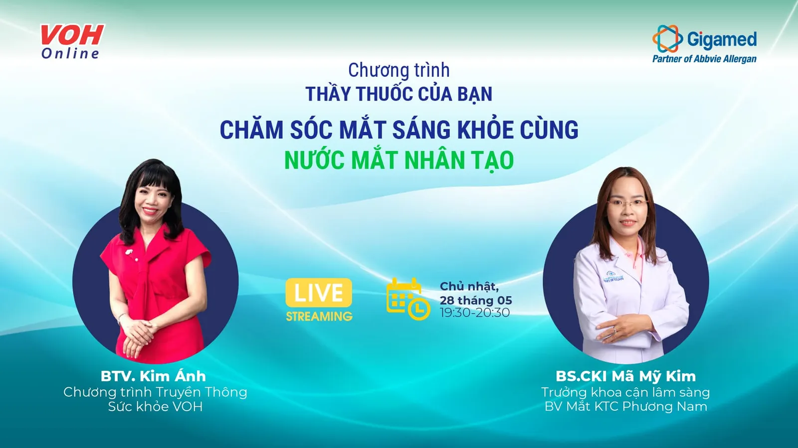 [Livestream] Chăm sóc mắt sáng khỏe cùng nước mắt nhân tạo