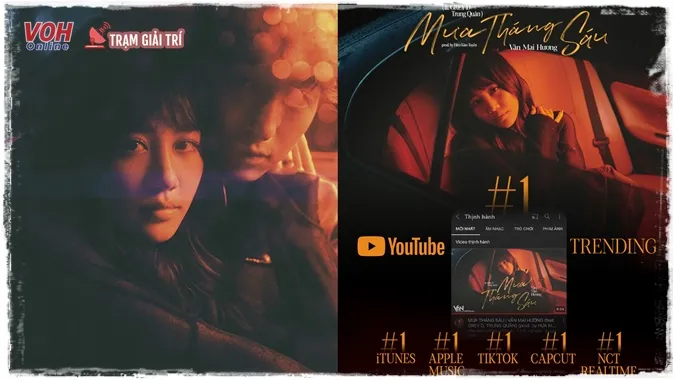 Hit mới đạt #1 Trending Youtube, Văn Mai Hương vươn ngôi công chúa tháng 6