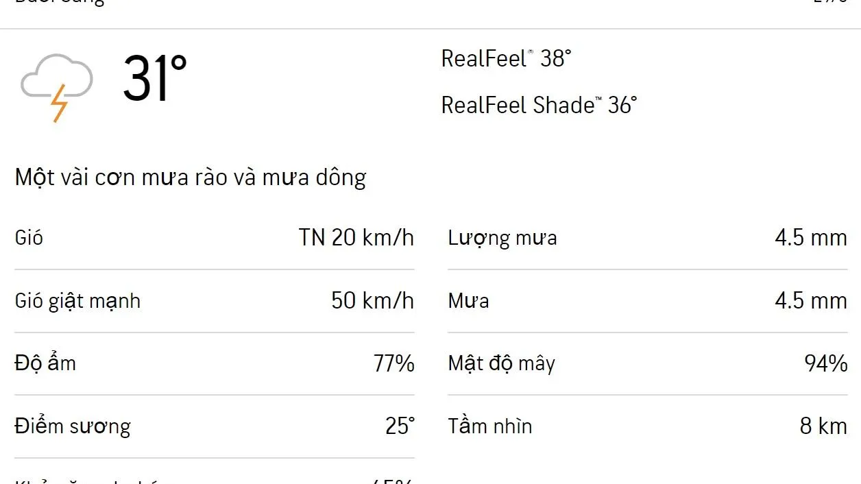 Dự báo thời tiết TPHCM hôm nay 28/5 và ngày mai 29/5/2023: Sáng chiều có mưa dông