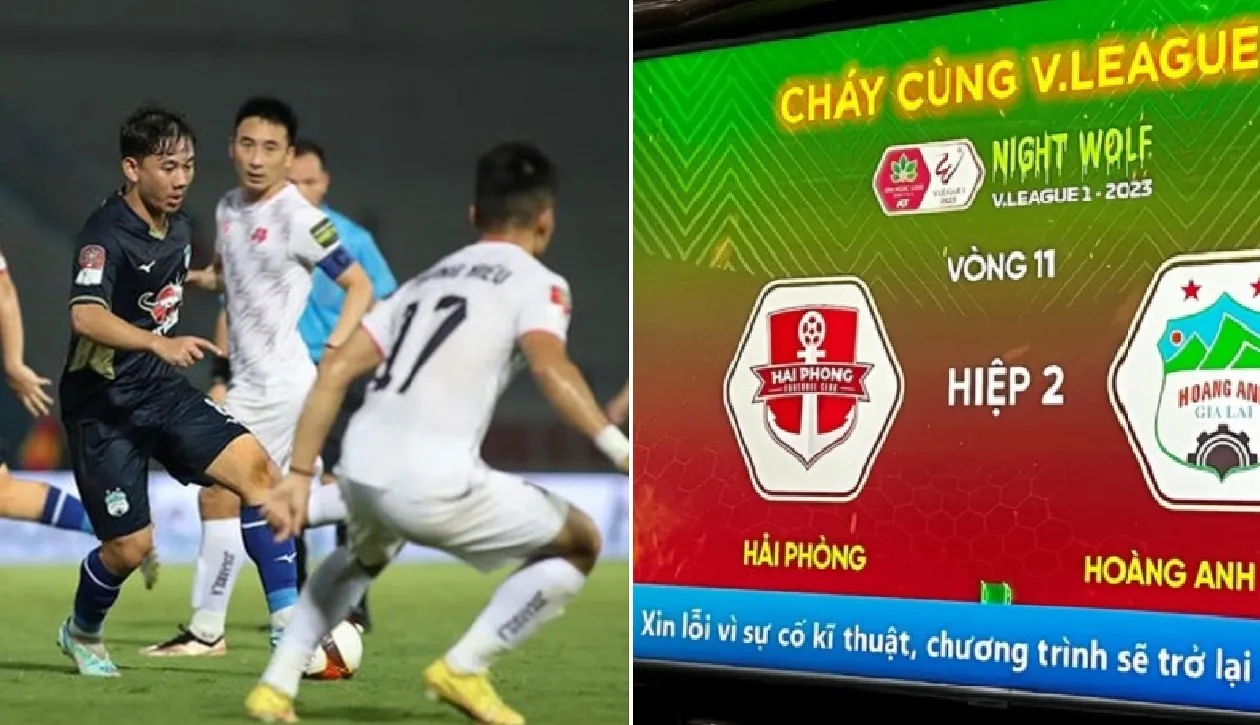 Sự cố đáng tiếc trong hiệp hai trận đấu giữa Hải Phòng vs HAGL