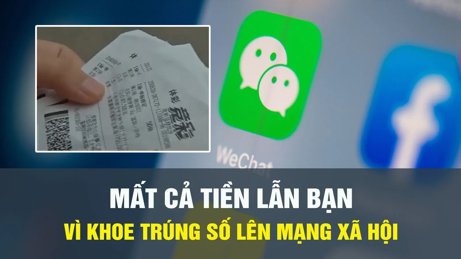 Khoe vé số trúng thưởng lên mạng, cô gái trẻ bị bạn “nẫng tay trên”