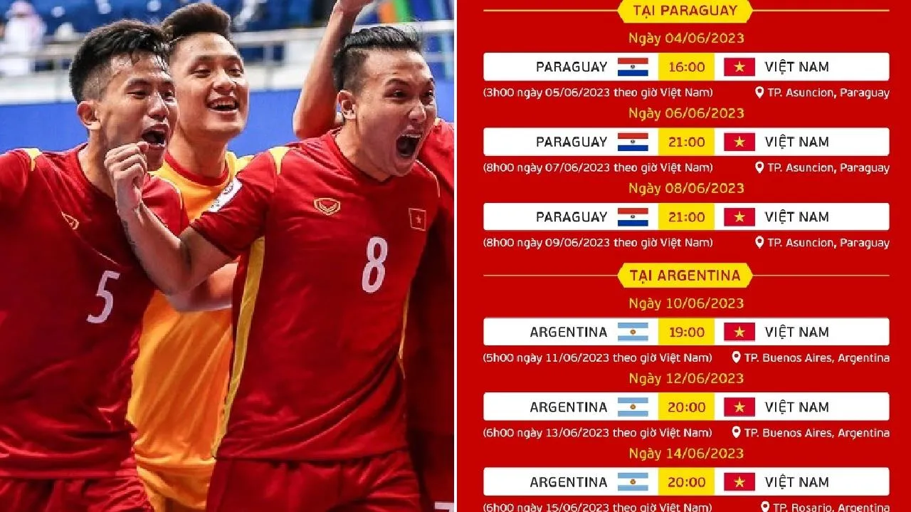 Lịch giao hữu của đội tuyển futsal Việt Nam tại Nam Mỹ: Đấu Argentina khi nào?