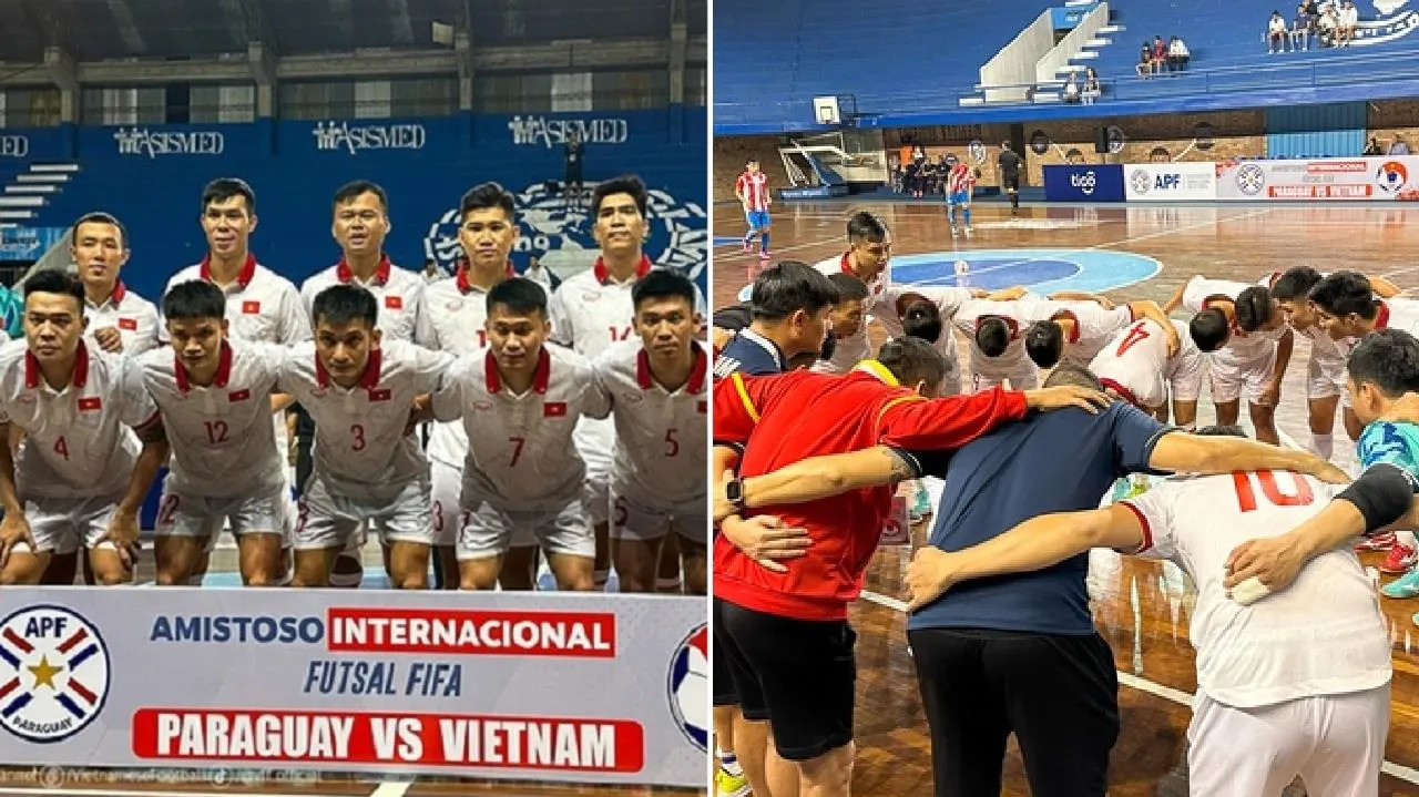 Tuyển futsal Việt Nam hòa Paraguay kịch tính trong thế bị dẫn 3 bàn