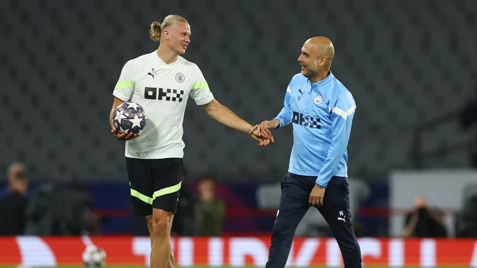 Pep Guardiola đặt Erling Haaland ngang hàng với Messi