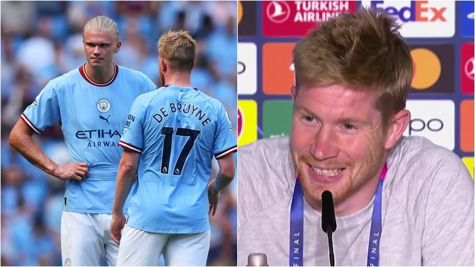 De Bruyne nhận câu hỏi vô duyên về Haaland, đáp trả khiến cả phòng họp báo phì cười