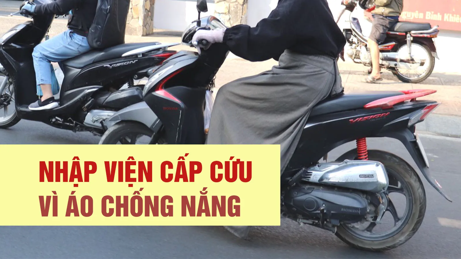 Gặp chấn thương nặng vì bị áo chống nắng cuốn vào bánh xe