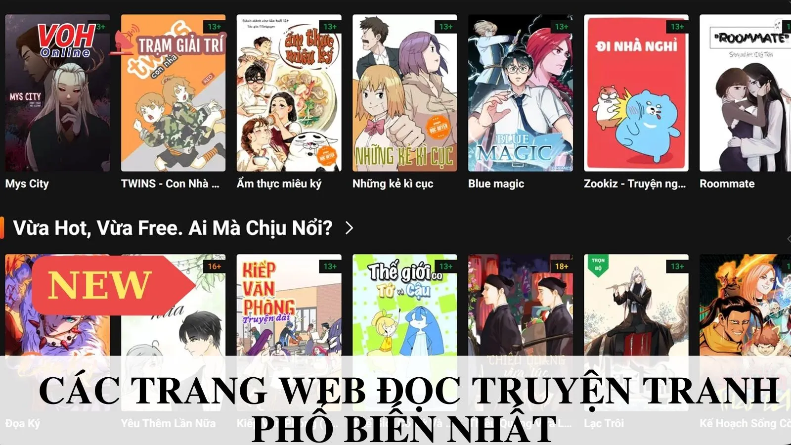 Tổng hợp những trang web đọc truyện tranh nổi bật nhất