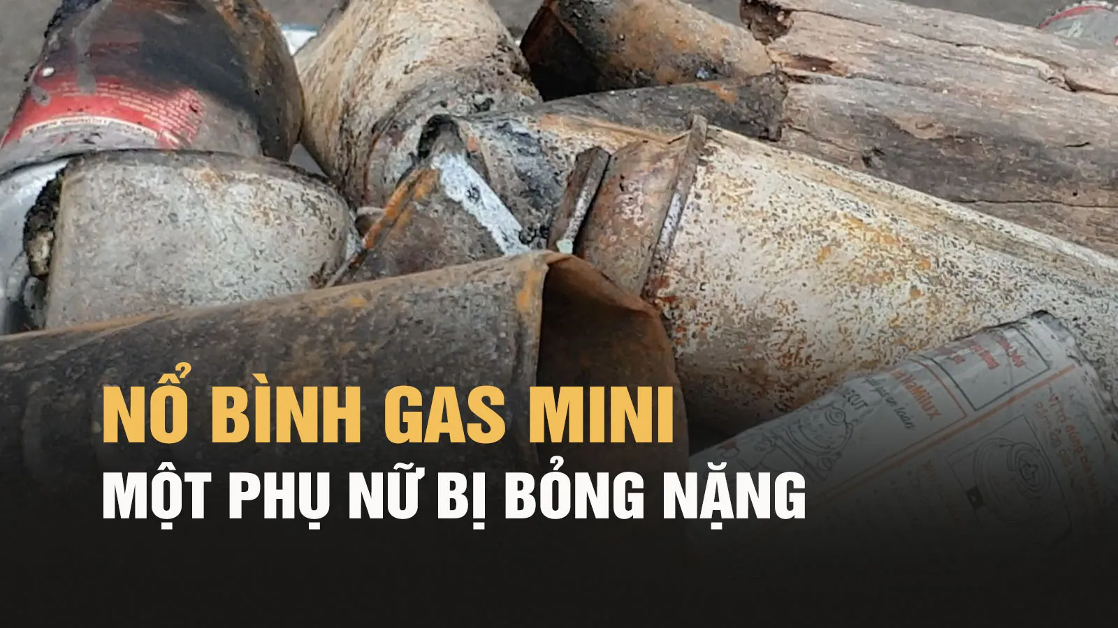 Bình gas mini phát nổ, người phụ nữ nhanh trí nhảy xuống ao