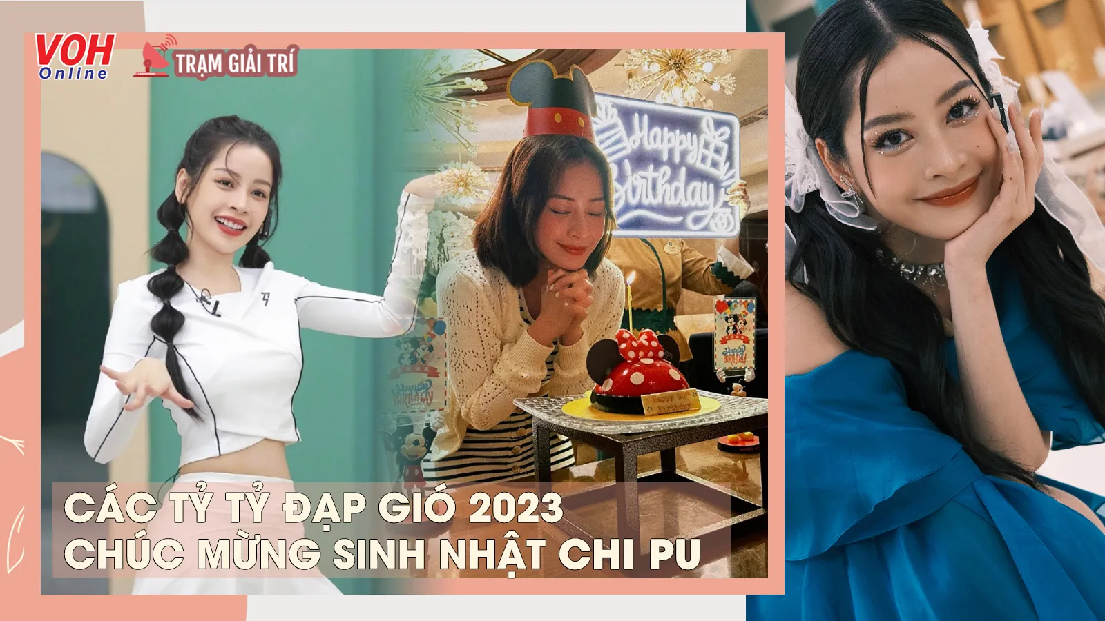 Chi Pu đón sinh nhật cùng các tỷ tỷ Đạp Gió 2023, Ella gửi lời chúc mừng siêu lầy lội