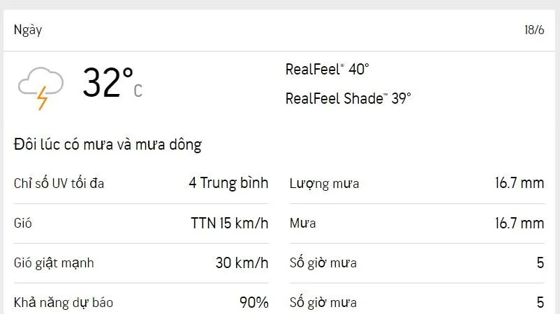 Dự báo thời tiết TPHCM hôm nay 18/6 và ngày mai 19/6/2023: cả ngày ít nắng, nhiều mưa dông