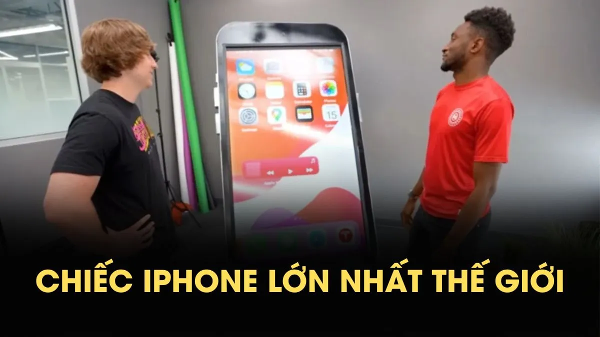 Youtuber chế tạo iPhone lớn nhất thế giới nặng 227kg