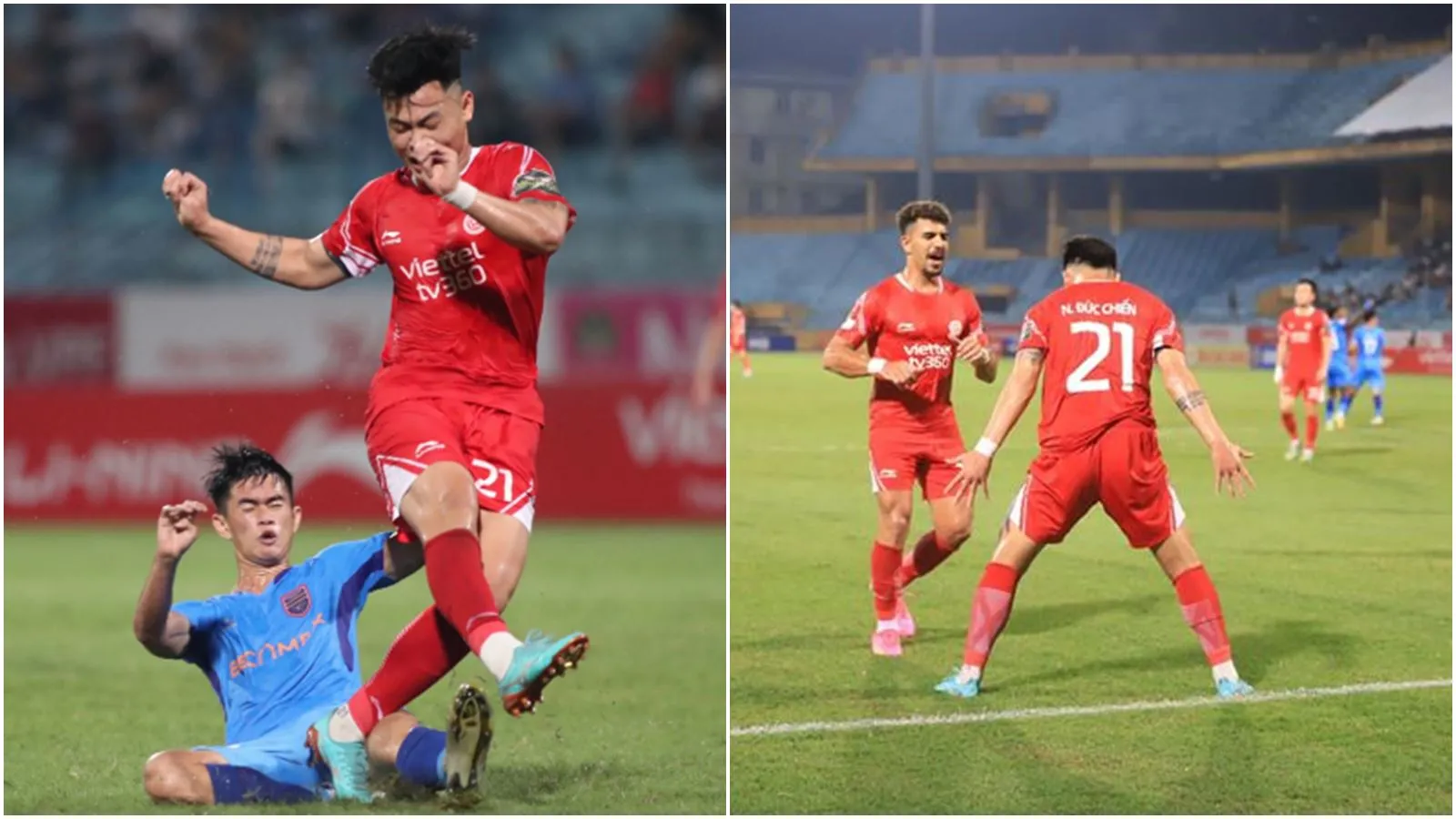 Kết quả V-League 2023 Viettel vs Bình Dương: Ngày rực sáng của Đức Chiến