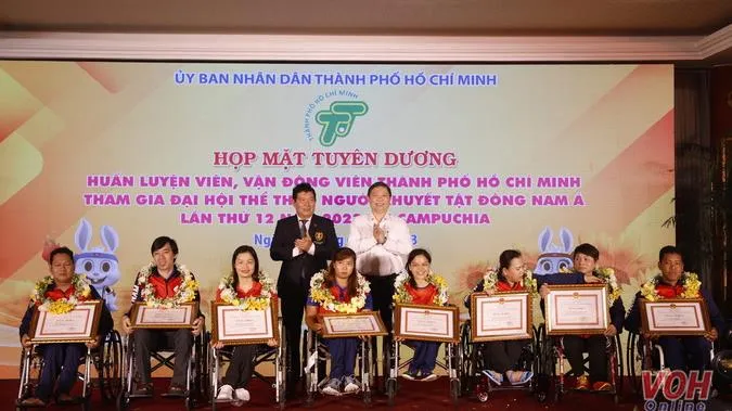 TPHCM tuyên dương, khen thưởng HLV, VĐV xuất sắc tại ASEAN Para Games 12