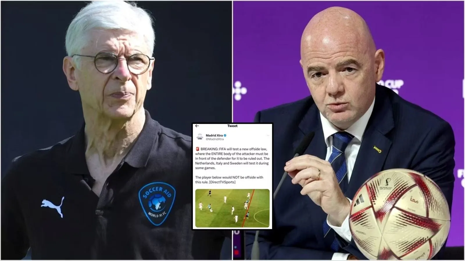 FIFA thử nghiệm luật việt vị mới do Arsene Wenger đề xuất