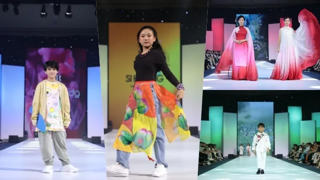 100 mẫu nhí trình diễn tại International Fashion Runway chủ đề Di Sản