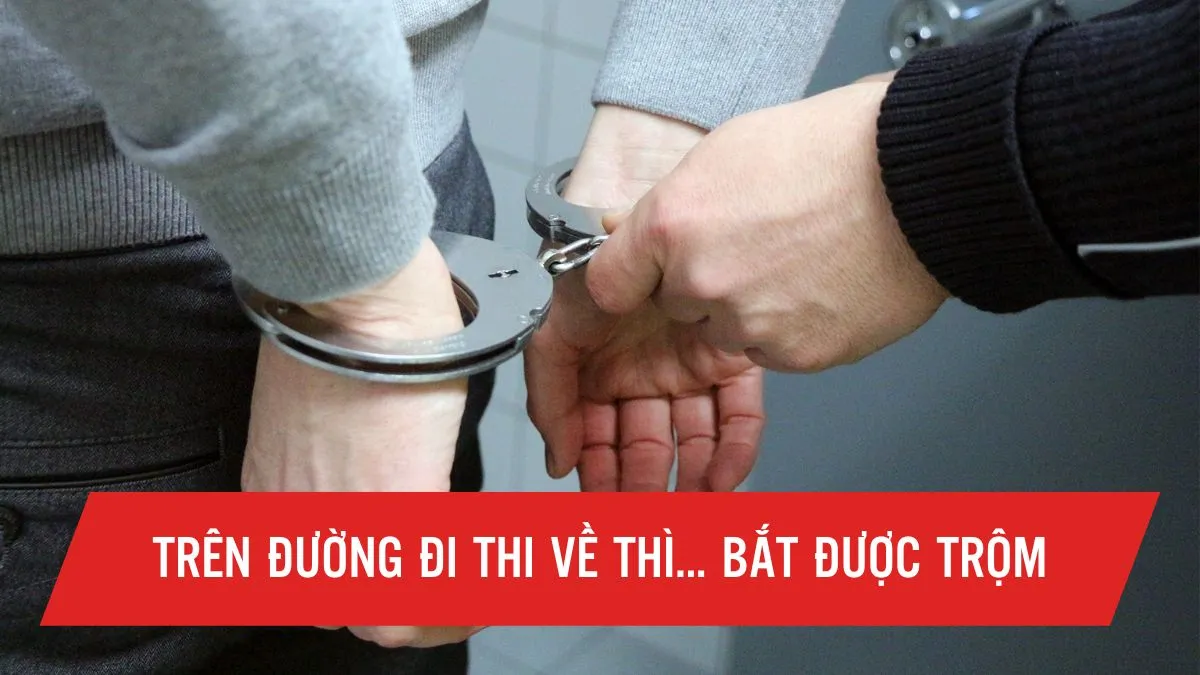 Tên trộm bị hai chiến sĩ nghĩa vụ trên đường đi thi về tóm gọn