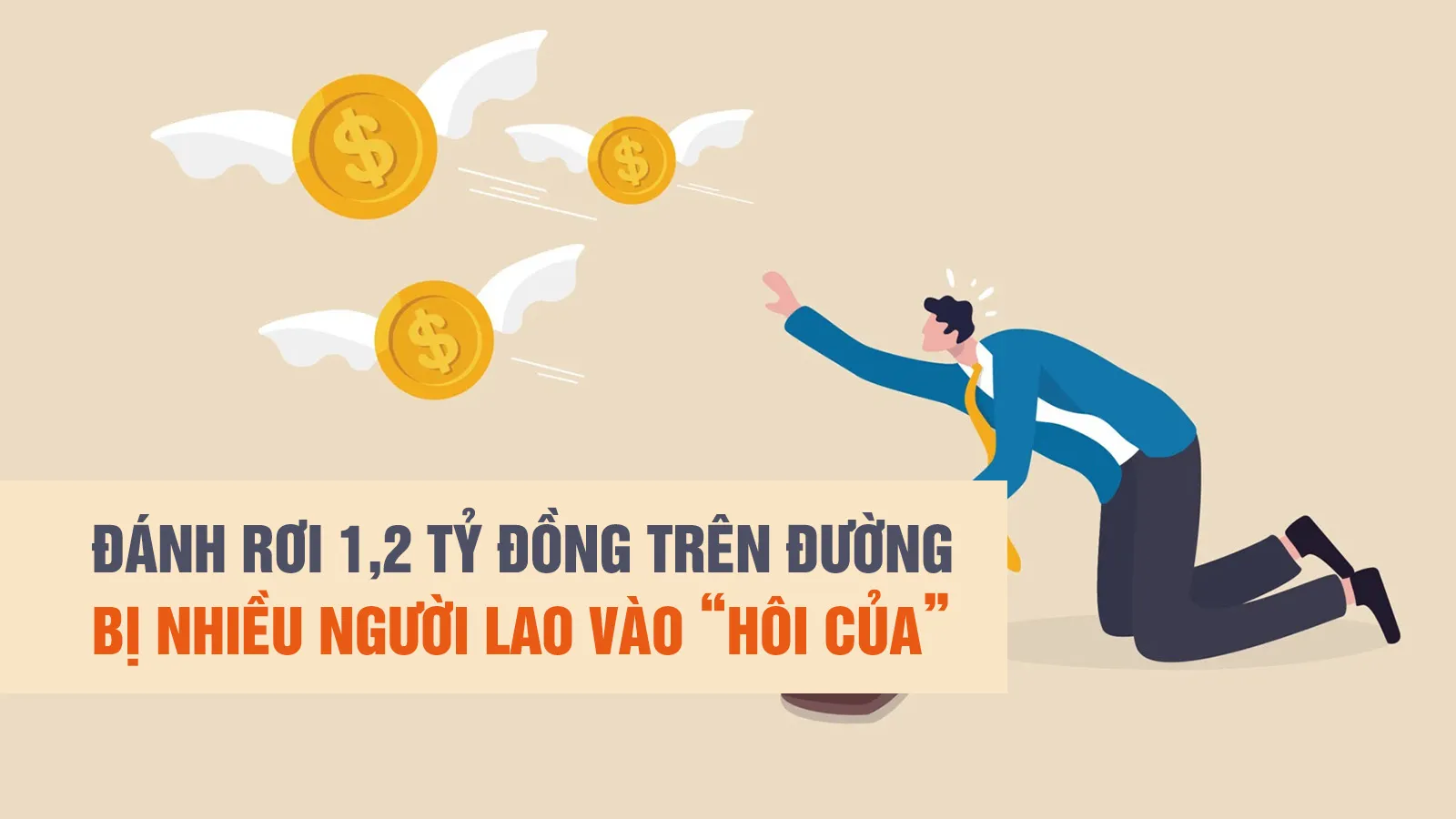 Tiền bay tứ tung trên cao tốc, nhiều người dừng xe “hôi của”