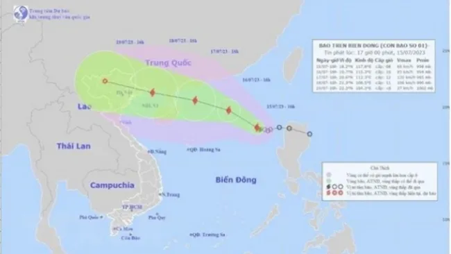 Bão số 1 Talim sẽ tiếp tục mạnh thêm
