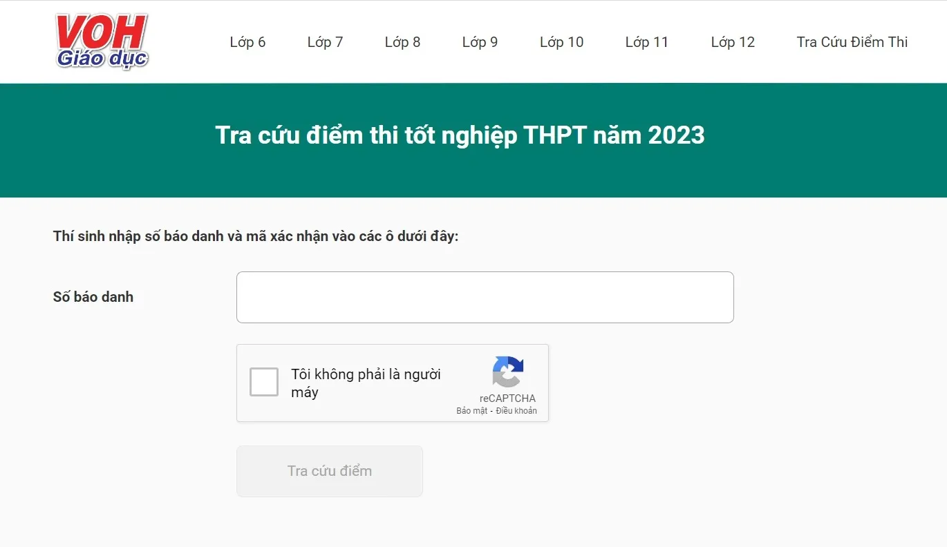 Tra cứu điểm thi tốt nghiệp THPT 2023 nhanh chóng trên VOH