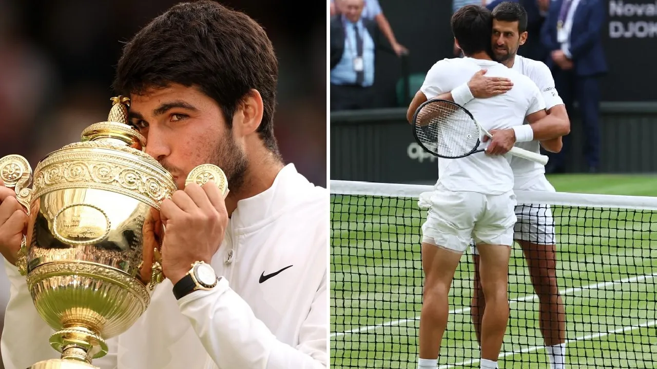 Alcaraz ngăn Djokovic cán mốc 24 Grand Slam để lần đầu vô địch Wimbledon