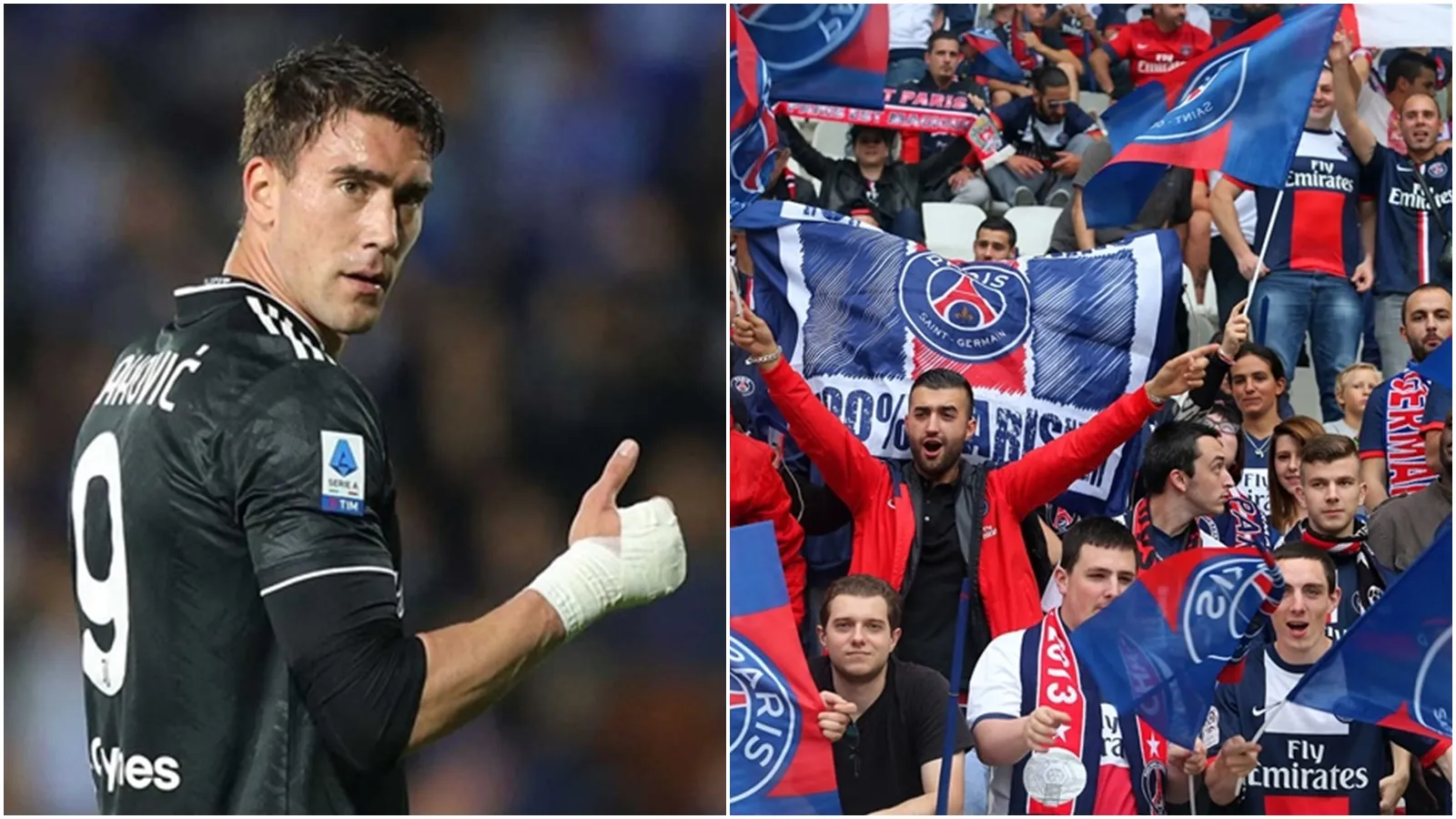 Vì sao cổ động viên PSG chê Dusan Vlahovic?