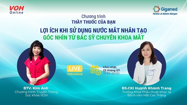 [Livestream] Lợi ích khi sử dụng nước mắt nhân tạo - Góc nhìn từ bác sỹ chuyên khoa mắt