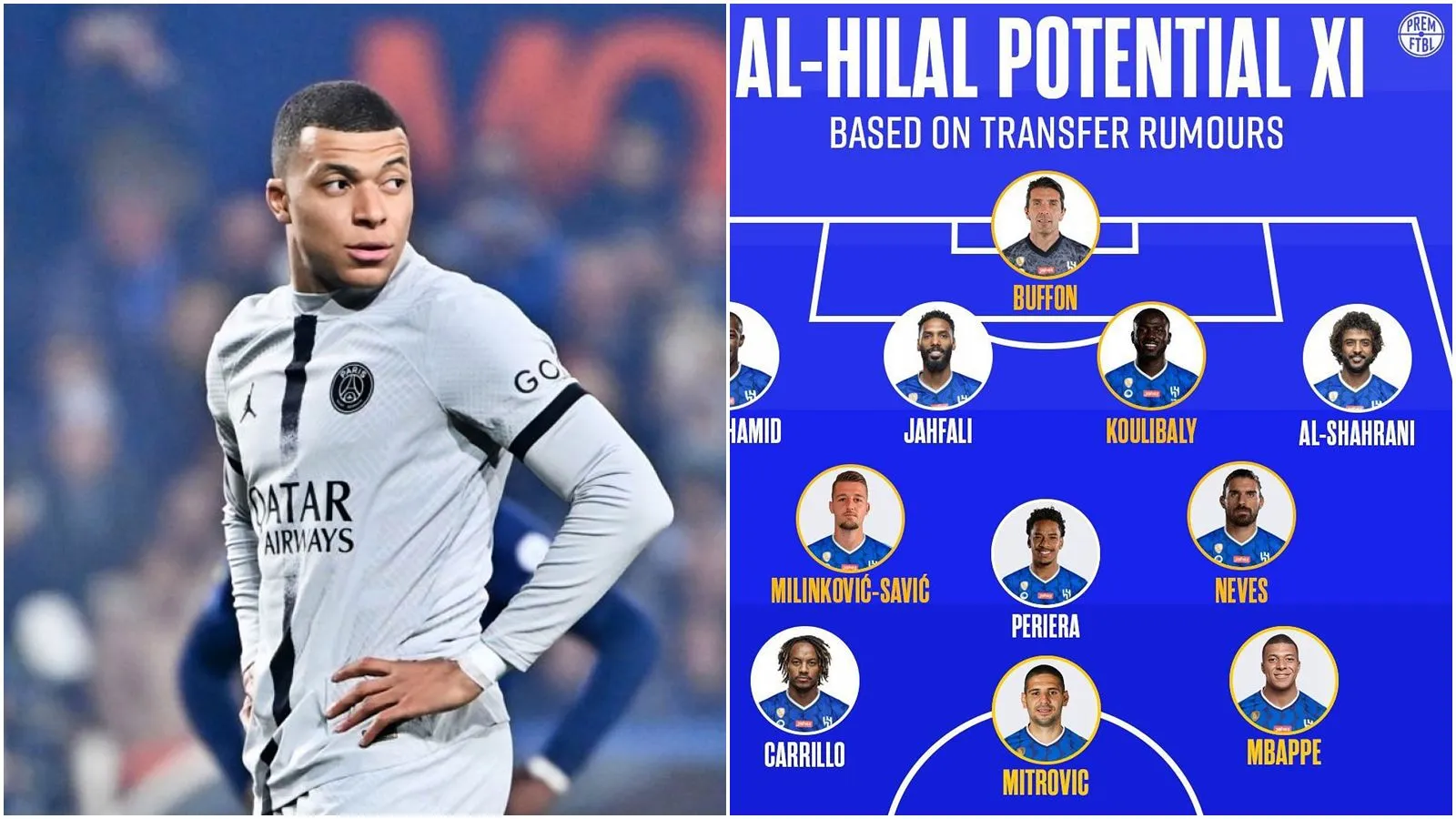 Siêu đội hình của Al-Hilal khi có Mbappe và 5 ngôi sao chuyển đến từ châu Âu