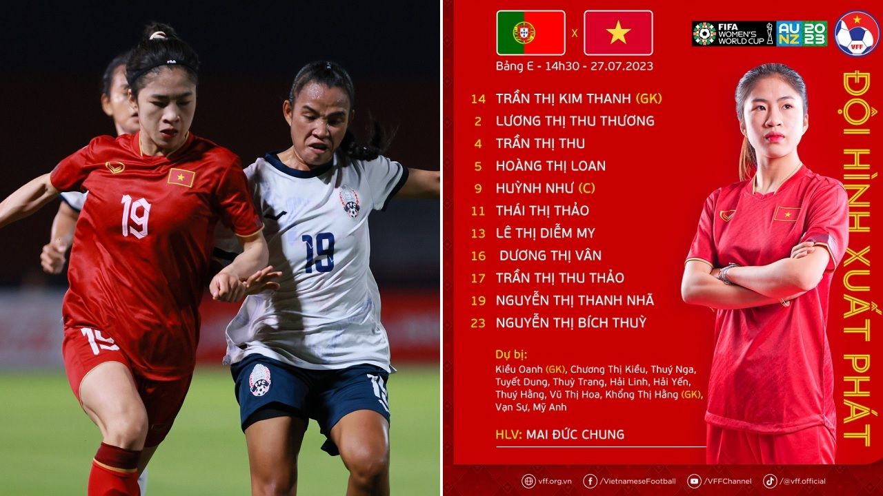 Thanh Nhã lần đầu đá chính, Chương Thị Kiều dự bị trận gặp tuyển nữ Bồ Đào Nha