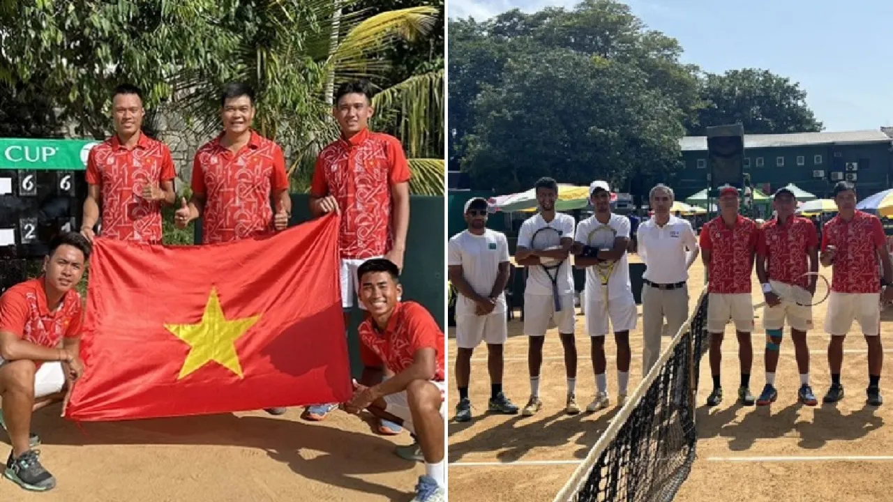 Tuyển quần vợt Việt Nam ngược dòng giành suất play-off nhóm II Davis Cup 2024