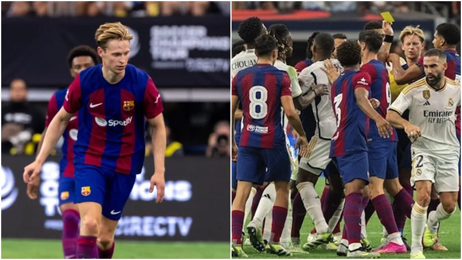 Frenkie de Jong vào bóng thô bạo, châm lửa cho hỗn chiến giữa Barca và Real